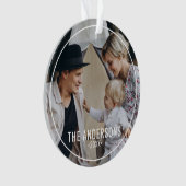家族カスタム名の写真 オーナメント (正面)