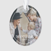 家族カスタム名の写真 オーナメント (正面)