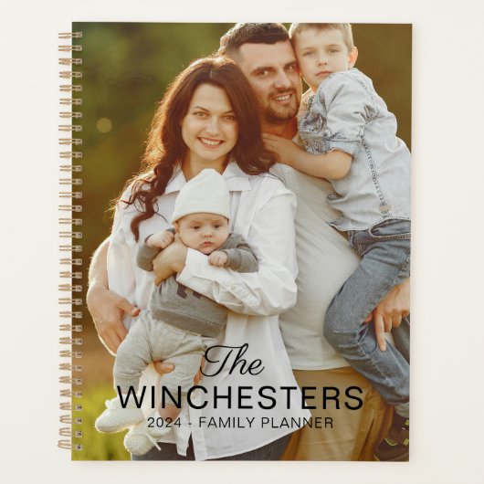 家族カスタム名文字2年生の写真 プランナー手帳 (正面)