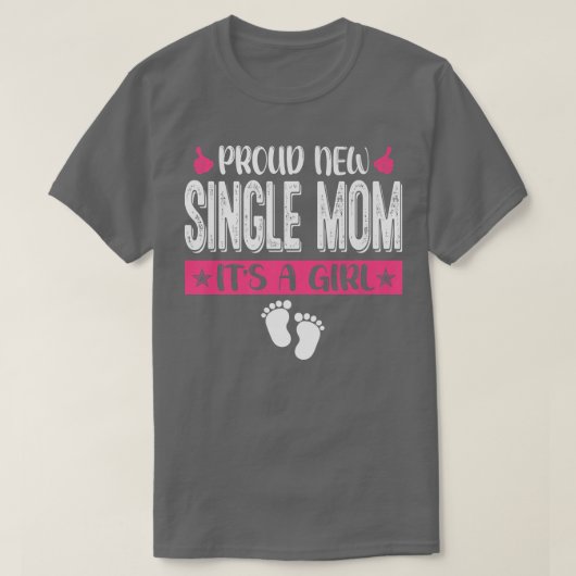 家族カッコいい新し独身のいママ女の子ジェンデ Tシャツ (デザイン正面)