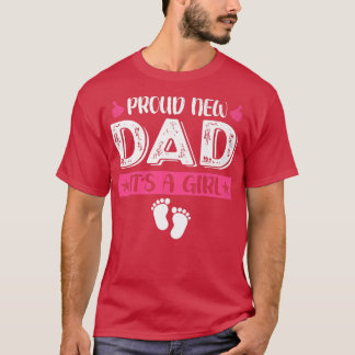 家族カッコいい新し誇りを持ったい父親それが女の子ジェンダーrevea tシャツ