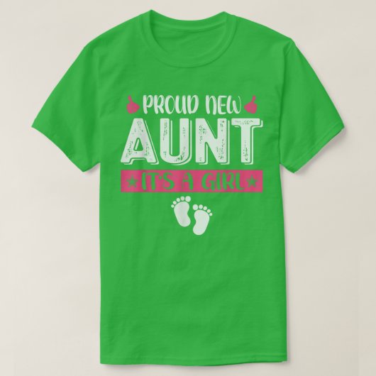 家族カッコいい新誇りを持ったしい叔母それが女の子ジェンダーの愛である Tシャツ (デザイン正面)