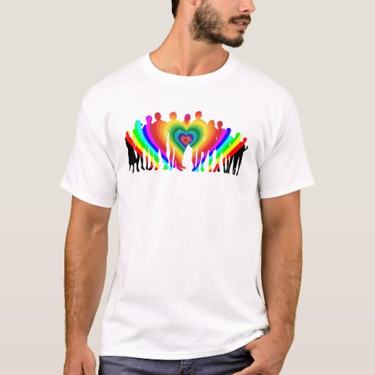 家族カラフルの愛 Tシャツ (正面)