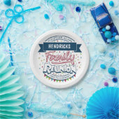 家族カラフル懇親会デザイン ペーパープレート (パーティー)