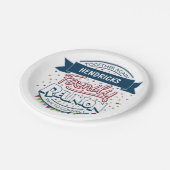 家族カラフル懇親会デザイン ペーパープレート (アングル)