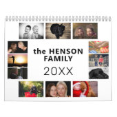 家族カレンダー月刊写真文字記念 カレンダー (カバー)