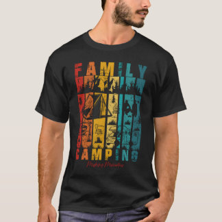 家族キャンプ 楽しい家族旅行 思い出作り vin tシャツ