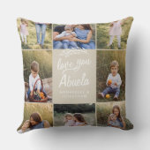 家族ギフト8写真孫シンプル クッション (裏面)