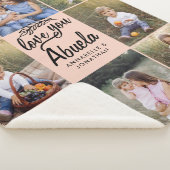 家族ギフト8写真孫シンプル シェルパブランケット (3/4)