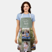 家族ギフト8枚の写真シンプル孫 エプロン (着用した状態)