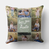 家族ギフト8枚の写真シンプル孫  クッション (裏面)