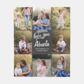 家族ギフト8枚の写真シンプル孫 フリースブランケット (正面)