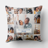 家族クラシック名付きフォト丁合枕 クッション (裏面)