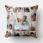家族クラシック名付きフォト丁合枕 クッション (正面)