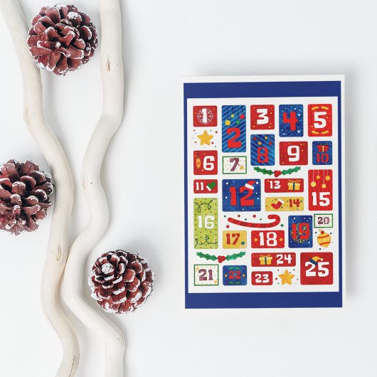家族クリスマスカウントダウンクリスマスアドベントカレンダー シーズンカード