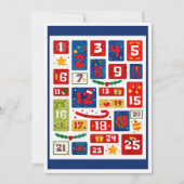 家族クリスマスカウントダウンクリスマスアドベントカレンダー シーズンカード (正面)