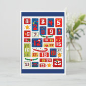 家族クリスマスカウントダウンクリスマスアドベントカレンダー シーズンカード (スタンド正面)