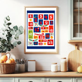 家族クリスマスカウントダウンクリスマスアドベントカレンダー ポスター