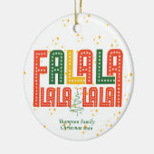家族クリスマスカラオケチャーチカロールサービス セラミックオーナメント (左)