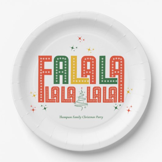 家族クリスマスカラオケチャーチカロールサービス ペーパープレート (正面)
