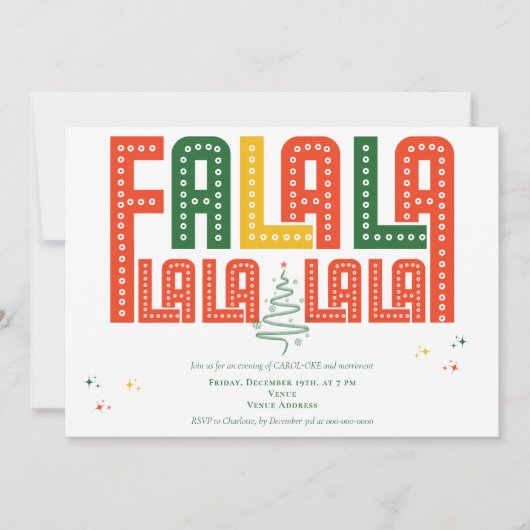 家族クリスマスカラオケチャーチカロールサービス 招待状 (正面)