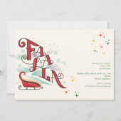 家族クリスマスカラオケ24教会カロルサービス 招待状 (正面)