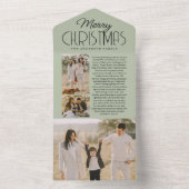 家族クリスマスニュースレター休日の写真カード オールインワン招待状 (内側)