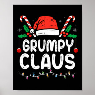 家族クリスマスパジャマクリスマスライツグリンピークロース ポスター