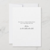 家族クリスマスホリデー写真手書き ノートカード (裏面)