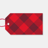 家族クリスマスホーホー!サンタレッド・バッファロー・プレイド ギフトタグ (裏面横)