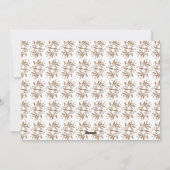 家族クリスマスモノグラム金ゴールド植物体フレーム シーズンカード (裏面)