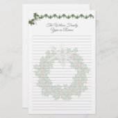 家族クリスマスレターヒトラーフィホリーライニング紙 便箋 (正面/裏面)