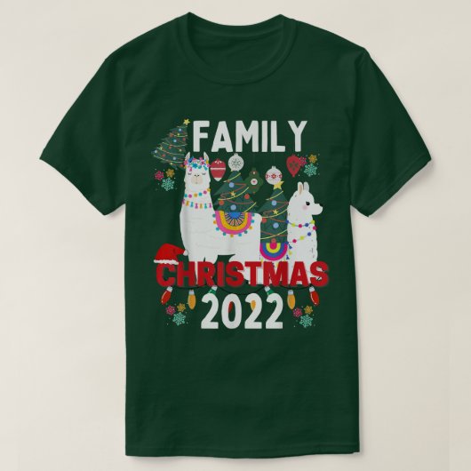 家族クリスマス2022マッチングsスクワッドラマ愛 tシャツ (デザイン正面)