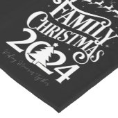 家族クリスマス2024の思い出のマッチング ショートテーブルランナー (コーナー)