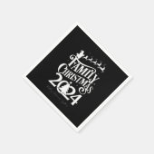 家族クリスマス2024の思い出のマッチング スタンダードカクテルナプキン (角)