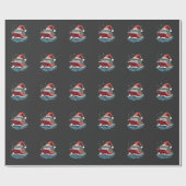 家族クルージングクルーズ船マッチングクリスマス ラッピングペーパー (フラット)