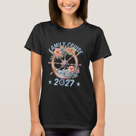 家族クルーズと旅行クルーズの休暇目標 Tシャツ (正面)