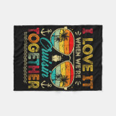 家族クルーズ2025私は私たちがクルーシンTであるときに大好き フリースブランケット (正面(横))