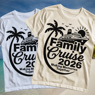 家族クルーズ2026船夏休み Tシャツ