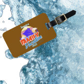 家族クルーズ ブラウン/ブルー バケーション パーソナライズ ラゲッジタグ