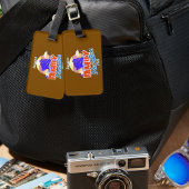 家族クルーズ ブラウン/ブルー バケーション パーソナライズ ラゲッジタグ