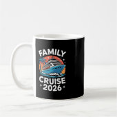 家族クルーズ 2026 面白いクルーズ 2 コーヒーマグカップ (左)
