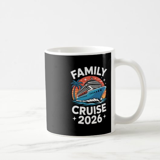 家族クルーズ 2026 面白いクルーズ 2 コーヒーマグカップ (右)