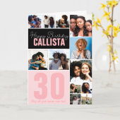 家族クール友だちフォトコラージュハッピーバースデー カード (黄色い花)