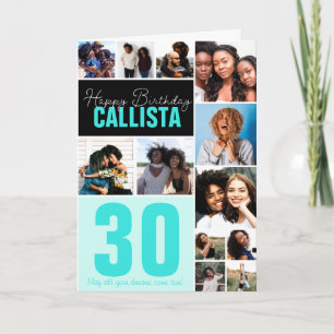 家族クール友だちフォトコラージュハッピーバースデー カード