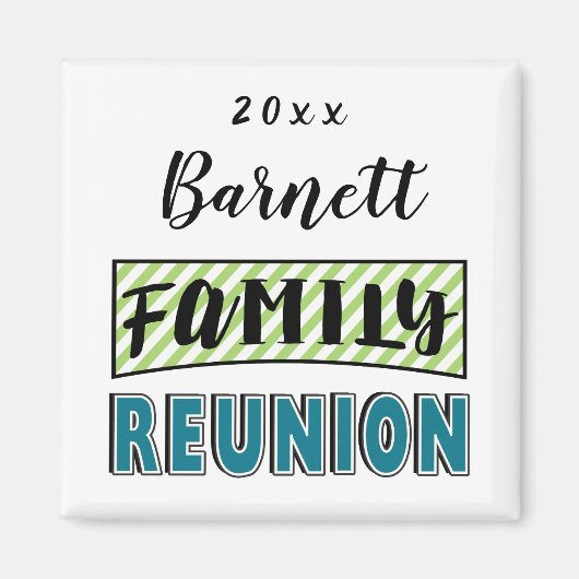 家族クール懇親会記念お土産ギフト マグネット (正面)