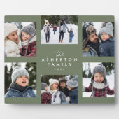 家族コラージュ6フォトシンプルスモダンセージ緑 フォトプラーク (正面)