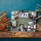 家族コラージュ6フォトシンプルスモダンセージ緑 フォトプラーク (側面)