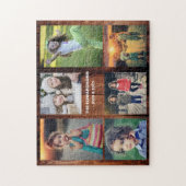 家族コラージュ6枚の写真と家族の名前ジグソープズ ジグソーパズル (縦)