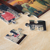 家族コラージュ6枚の写真と家族の名前ジグソープズ ジグソーパズル (側面)